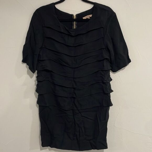 Sandro Paris Black Ruffle Mini Dress - Picture 1 of 6